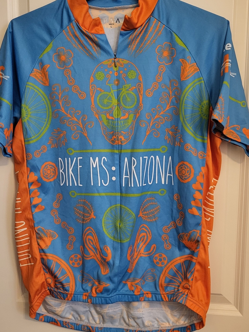 Bike MS Arizona Men's Blue & Orange Cycling Jersey